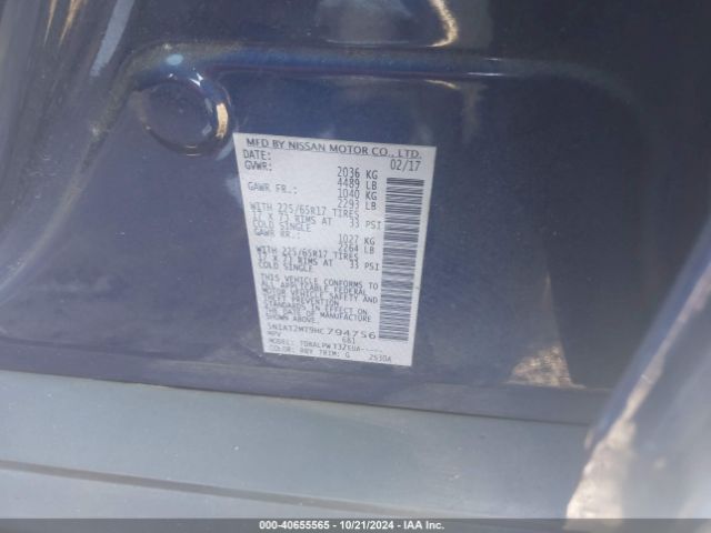 Photo 8 VIN: 5N1AT2MT9HC794756 - NISSAN ROGUE 