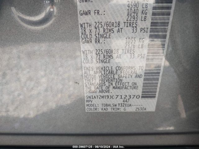 Photo 8 VIN: 5N1AT2MT9JC712370 - NISSAN ROGUE 