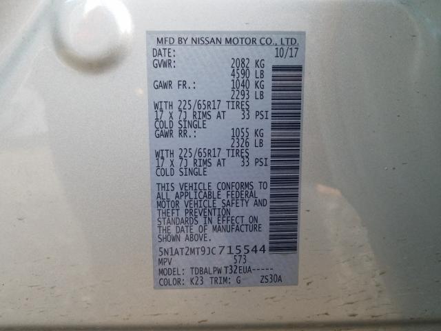 Photo 9 VIN: 5N1AT2MT9JC715544 - NISSAN ROGUE S 