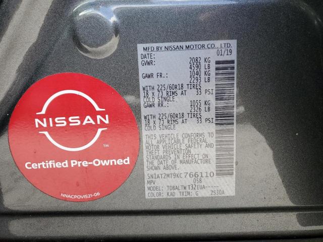 Photo 12 VIN: 5N1AT2MT9KC766110 - NISSAN ROGUE S 