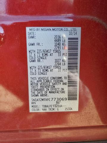 Photo 11 VIN: 5N1AT2MTXFC773069 - NISSAN ROGUE 