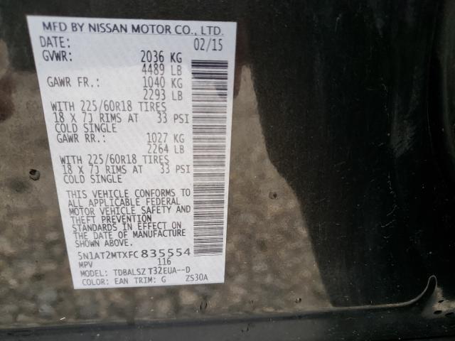 Photo 9 VIN: 5N1AT2MTXFC835554 - NISSAN ROGUE S 