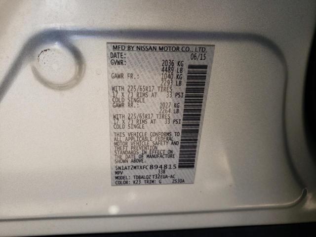 Photo 12 VIN: 5N1AT2MTXFC894815 - NISSAN ROGUE S 