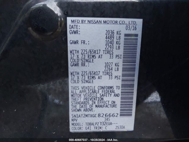 Photo 8 VIN: 5N1AT2MTXGC826662 - NISSAN ROGUE 