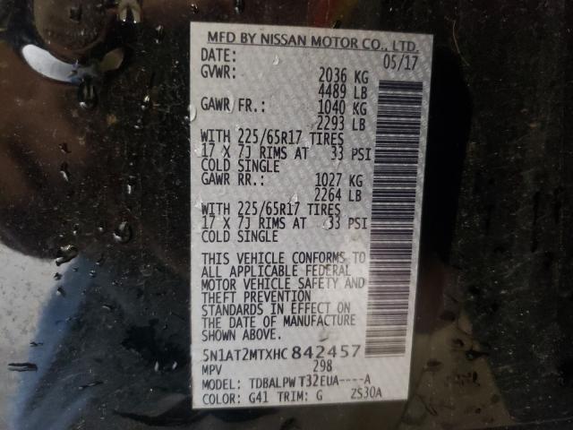 Photo 9 VIN: 5N1AT2MTXHC842457 - NISSAN ROGUE S 