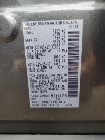 Photo 12 VIN: 5N1AT2MV0EC810176 - NISSAN ROGUE S 