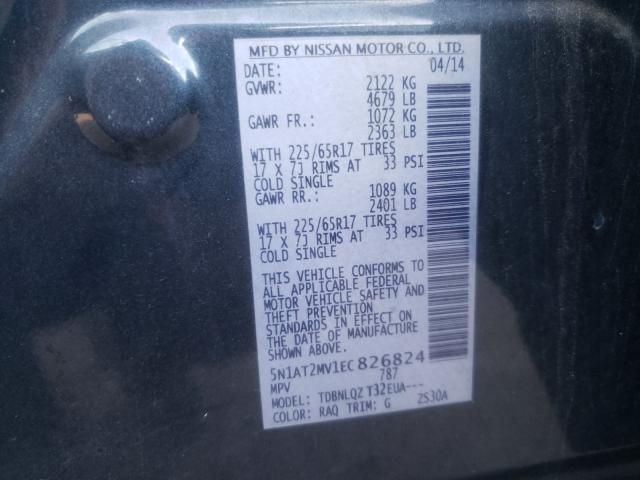 Photo 9 VIN: 5N1AT2MV1EC826824 - NISSAN ROGUE 