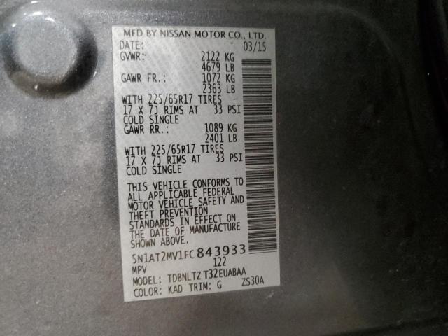 Photo 12 VIN: 5N1AT2MV1FC843933 - NISSAN ROGUE S 