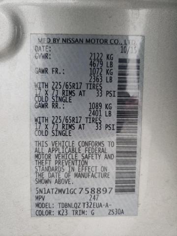 Photo 9 VIN: 5N1AT2MV1GC758897 - NISSAN ROGUE S 