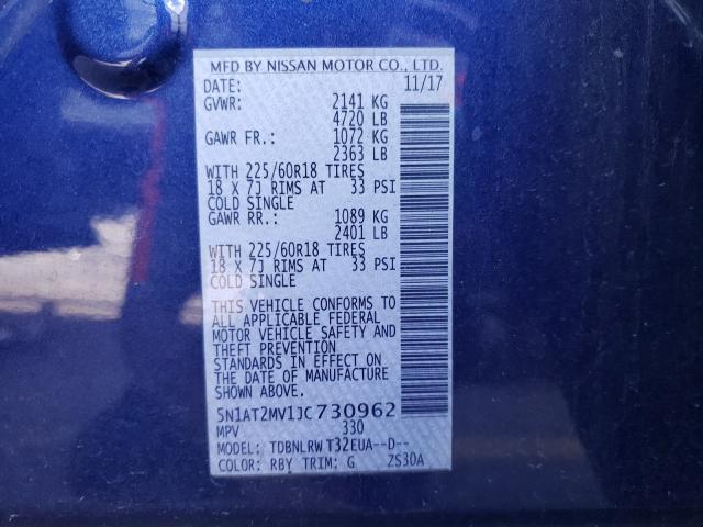 Photo 9 VIN: 5N1AT2MV1JC730962 - NISSAN ROGUE 