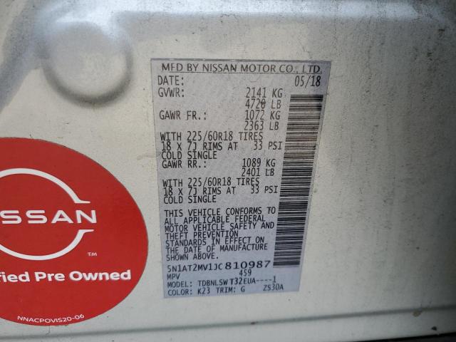 Photo 12 VIN: 5N1AT2MV1JC810987 - NISSAN ROGUE S 