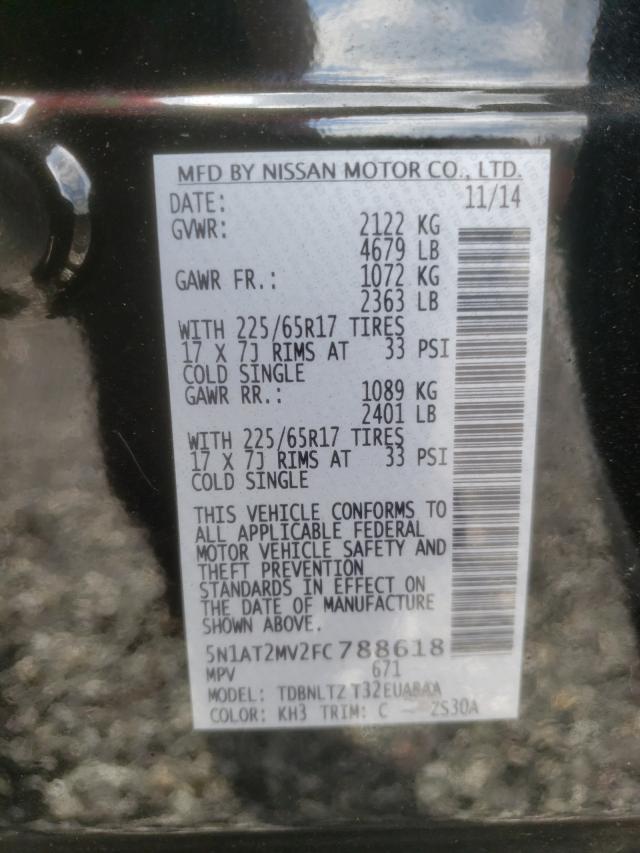 Photo 9 VIN: 5N1AT2MV2FC788618 - NISSAN ROGUE S 