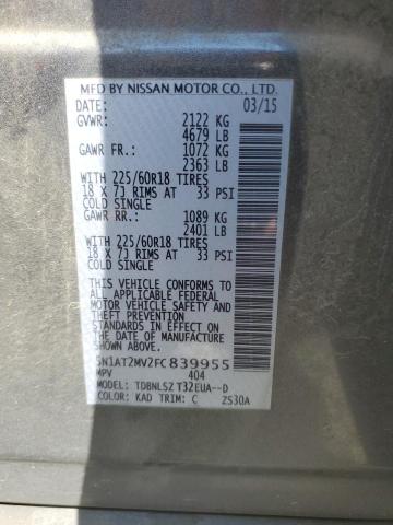 Photo 12 VIN: 5N1AT2MV2FC839955 - NISSAN ROGUE S 