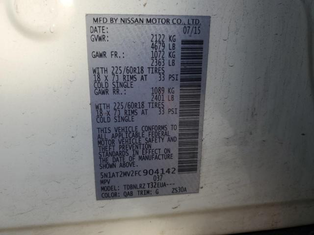 Photo 12 VIN: 5N1AT2MV2FC904142 - NISSAN ROGUE S 