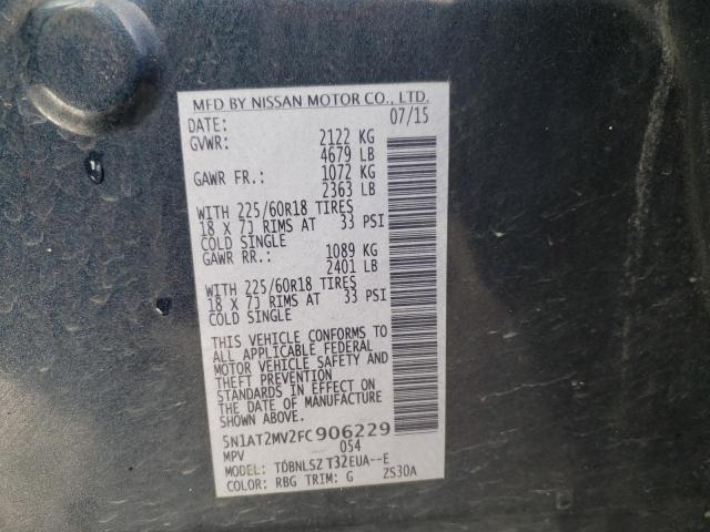 Photo 9 VIN: 5N1AT2MV2FC906229 - NISSAN ROGUE S 