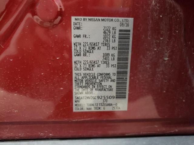 Photo 12 VIN: 5N1AT2MV2GC925509 - NISSAN ROGUE S 