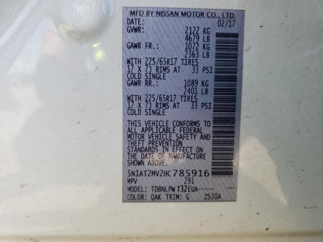 Photo 13 VIN: 5N1AT2MV2HC785916 - NISSAN ROGUE SV 