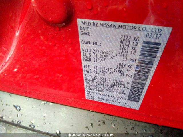 Photo 8 VIN: 5N1AT2MV2HC803489 - NISSAN ROGUE 