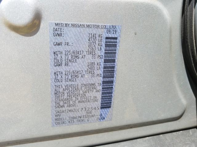 Photo 9 VIN: 5N1AT2MV2LC732545 - NISSAN ROGUE 