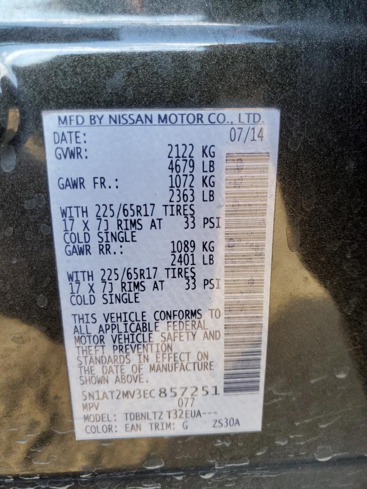 Photo 12 VIN: 5N1AT2MV3EC857251 - NISSAN ROGUE 