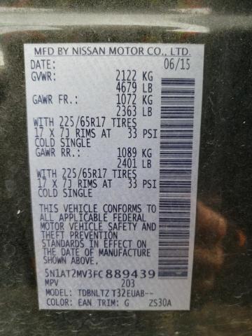 Photo 9 VIN: 5N1AT2MV3FC889439 - NISSAN ROGUE S 