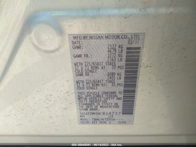 Photo 8 VIN: 5N1AT2MV3HC814727 - NISSAN ROGUE 