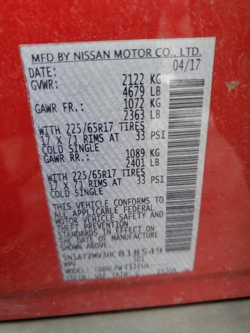 Photo 11 VIN: 5N1AT2MV3HC818549 - NISSAN ROGUE 