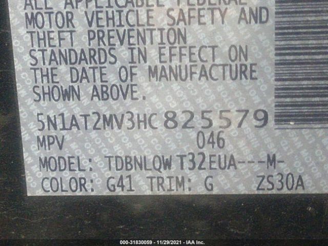 Photo 8 VIN: 5N1AT2MV3HC825579 - NISSAN ROGUE 