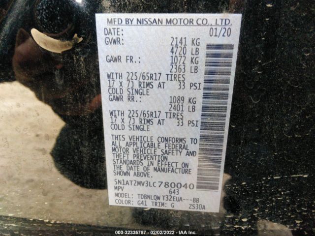 Photo 8 VIN: 5N1AT2MV3LC780040 - NISSAN ROGUE 