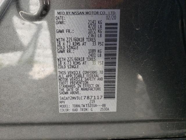 Photo 9 VIN: 5N1AT2MV3LC787117 - NISSAN ROGUE S 