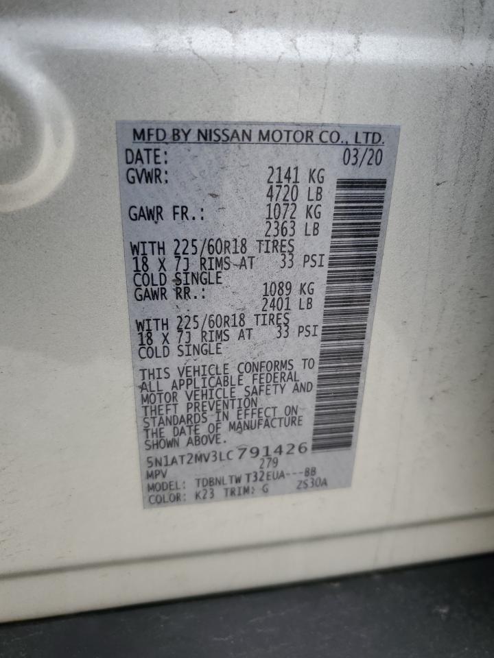 Photo 12 VIN: 5N1AT2MV3LC791426 - NISSAN ROGUE 