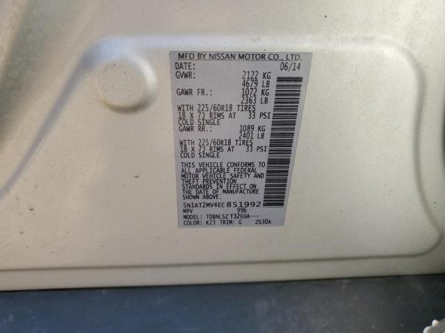 Photo 12 VIN: 5N1AT2MV4EC851992 - NISSAN ROGUE S 