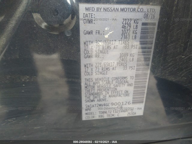 Photo 8 VIN: 5N1AT2MV4GC900126 - NISSAN ROGUE 