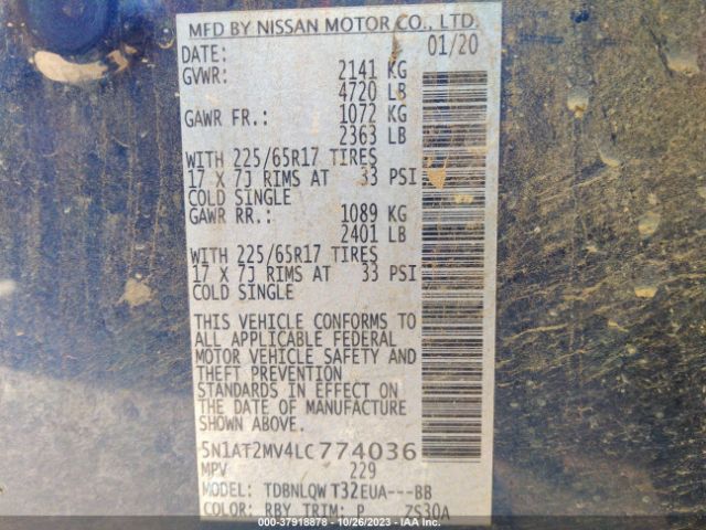 Photo 8 VIN: 5N1AT2MV4LC774036 - NISSAN ROGUE 