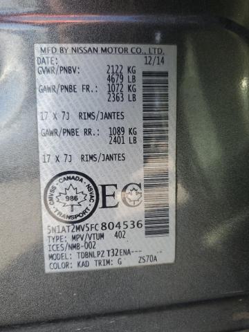 Photo 11 VIN: 5N1AT2MV5FC804536 - NISSAN ROGUE S 