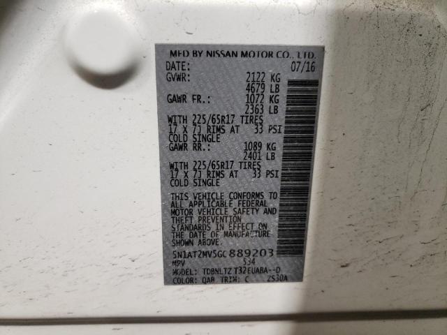 Photo 9 VIN: 5N1AT2MV5GC889203 - NISSAN ROGUE S 