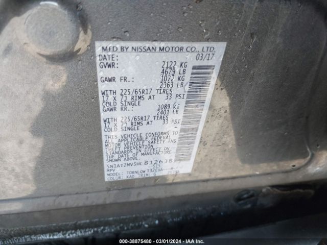 Photo 8 VIN: 5N1AT2MV5HC812638 - NISSAN ROGUE 