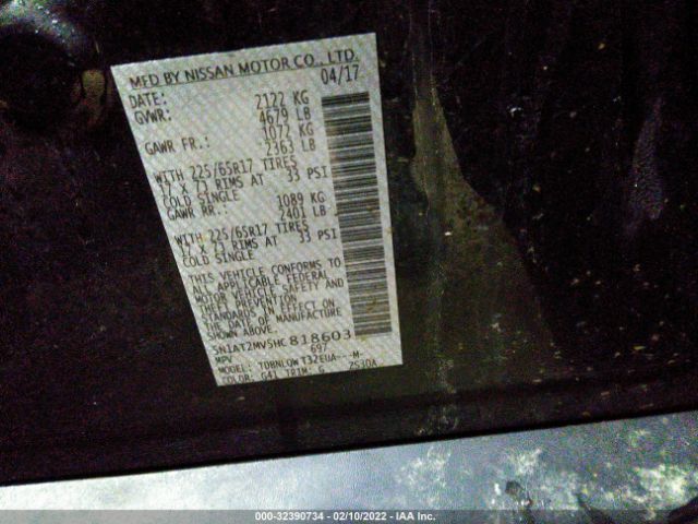 Photo 8 VIN: 5N1AT2MV5HC818603 - NISSAN ROGUE 