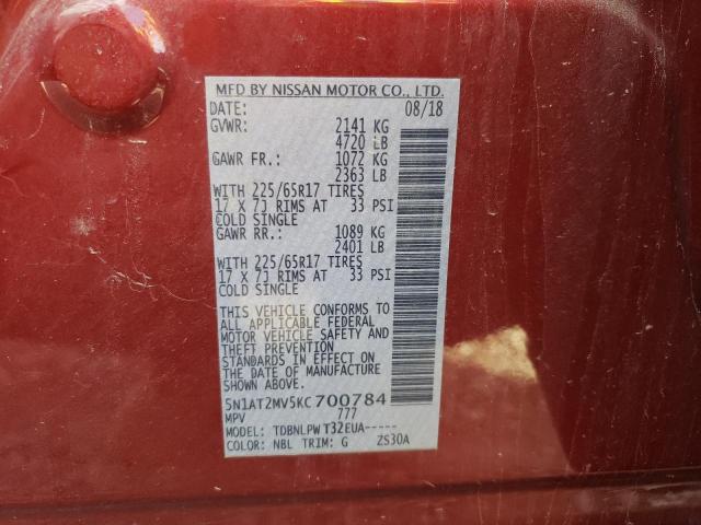 Photo 12 VIN: 5N1AT2MV5KC700784 - NISSAN ROGUE S 