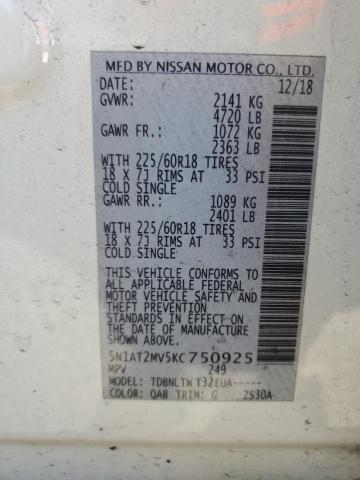 Photo 12 VIN: 5N1AT2MV5KC750925 - NISSAN ROGUE S 