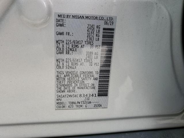 Photo 11 VIN: 5N1AT2MV5KC834341 - NISSAN ROGUE S 