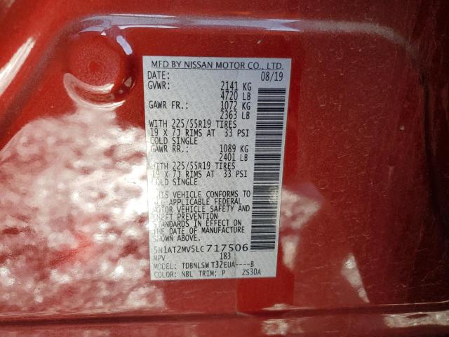 Photo 12 VIN: 5N1AT2MV5LC717506 - NISSAN ROGUE S 