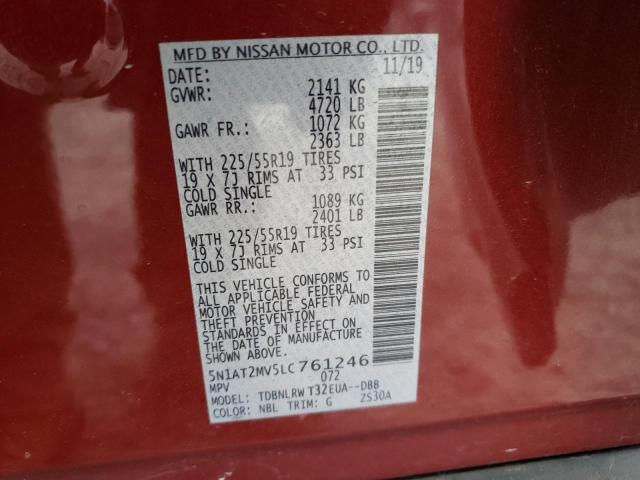 Photo 9 VIN: 5N1AT2MV5LC761246 - NISSAN ROGUE S 