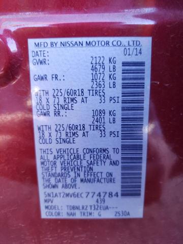 Photo 9 VIN: 5N1AT2MV6EC774784 - NISSAN ROGUE S 