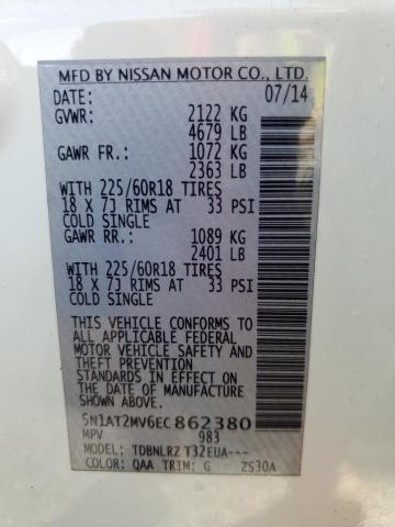 Photo 12 VIN: 5N1AT2MV6EC862380 - NISSAN ROGUE 