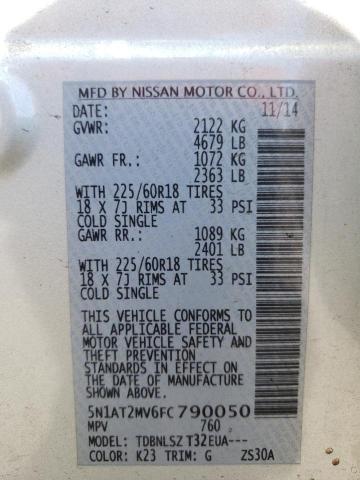 Photo 9 VIN: 5N1AT2MV6FC790050 - NISSAN ROGUE S 