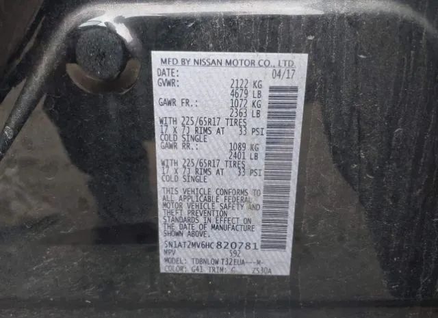 Photo 8 VIN: 5N1AT2MV6HC820781 - NISSAN ROGUE 