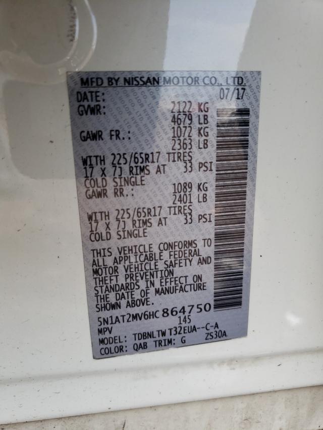 Photo 9 VIN: 5N1AT2MV6HC864750 - NISSAN ROGUE 