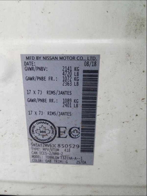 Photo 9 VIN: 5N1AT2MV6JC850529 - NISSAN ROGUE 