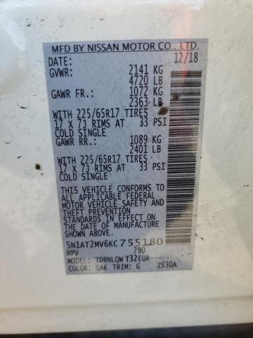 Photo 9 VIN: 5N1AT2MV6KC755180 - NISSAN ROGUE S 